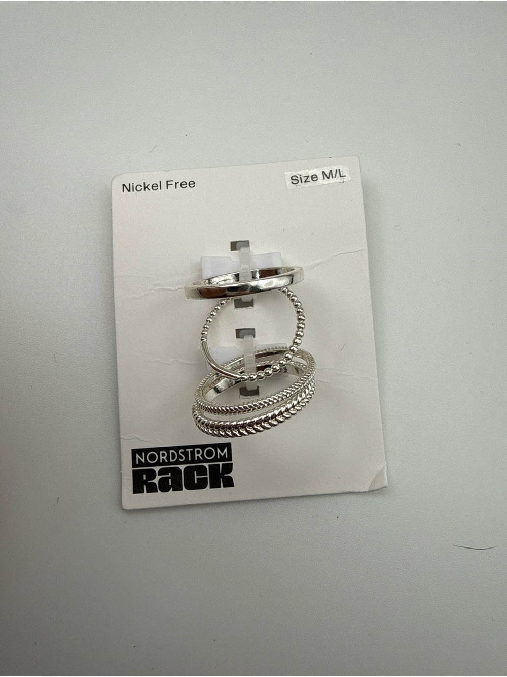 Nordstrom Rack Silver-Tone 4-Piece Stackable Ring Set
